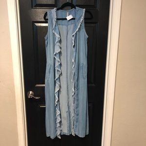 madelyn denim maxi vest